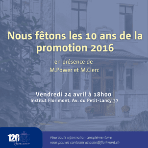 10 ans de la Promotion 2016 à Florimont